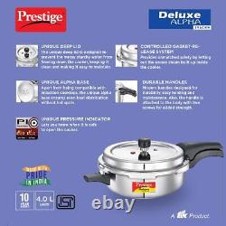 Prestige Svachh 4L Senior Pressure Pan, with Deep Lid for Spillage Control