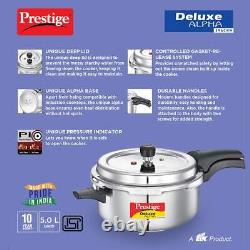 Prestige Svachh 5 L, Deep Pressure Pan, with Deep Lid for Spillage Control