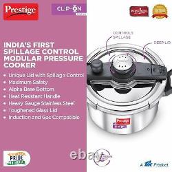 Prestige Svachh Clip-on 5 Litre Stainless Steel Pressure cooker 20230