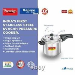 Prestige Svachh Deluxe Alpha 5.5 Litre Stainless Steel Pressure Cooker