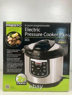 Presto 6 Quart Programmable Electric Pressure Cooker Plus. Model #02141