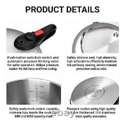 Sakuchi Pressure Cooker 6.3-Quart Stainless Steel Pressure Cooker Fast Cooker