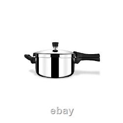 Stahl Triply Stainless Steel 5 liters Xpress Pressure Cooker Broad withOuter Lid
