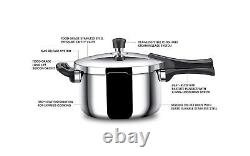 Stahl Triply Stainless Steel Outer Lid Induction & Gas Base Pressure Cooker