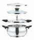 Stainless Steel Magic Pressure Cooker 3.5 L With Pressure Cooker Lid, Strain