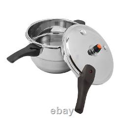 Stainless Steel Pressure Cooker Steaming Stewing For Gas Induction Stove 6L New