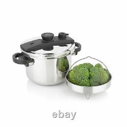 Stainless Steel Pressure Cooker with Locking Lid Easy to Use Kitchen Cookware