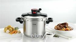 T-fal P45007 Clipso 6-Litre Stainless Steel Pressure Cooker, Silver