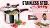 Tri Ply Stainless Steel Pressure Cooker From Milton Best Triply Cookware Best Cooker In India