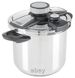 Viking 8 Quart Easy Lock Clamp Pressure Cooker with Steamer 7.4 l NEW