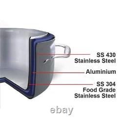 Vinod Bhaktee Triply Platinum 10/8 Stainless Steel Pressure Cooker, 3 L (Steel)
