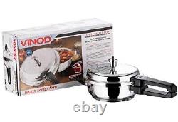Vinod Cookware 18/8 Stainless Steel Pressure Pan with Outer Lid-Junior