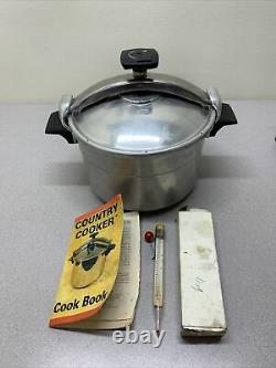 Vintage SEB Uginox 18-10 Pressure Cooker Pot Aluminum 8.5 Qt Chicken Fryer
