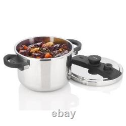 Zavor Stove Top Pressure Cooker 10Qt Stainless Steel with Locking Lid + Steam Vent