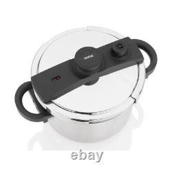 Zavor Stove Top Pressure Cooker 10Qt Stainless Steel with Locking Lid + Steam Vent