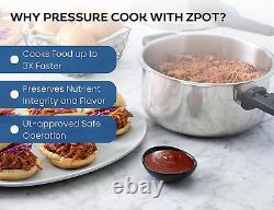 Zavor Zpot 10 Quart 15-PSI Pressure Cooker and Canner Polished Stainless Steel