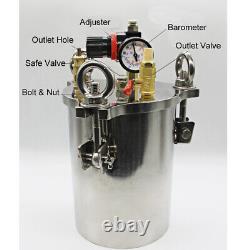 1-10L Distributeur en acier inoxydable Réservoir de pression pneumatique Seau de distribution de fluide