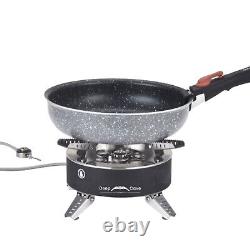 Cuisinière à gaz haute pression de 18KW en acier inoxydable pour cuisine au propane avec brûleur de camping pour wok.