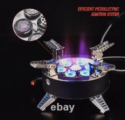 Cuisinière à gaz haute pression de 18KW en acier inoxydable pour cuisine au propane avec brûleur de camping pour wok.
