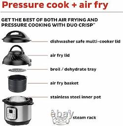 Pot Instantané Duo Crisp 11-en-1 Cuisinière De Pression Électrique Avec Air Fryer LID 6 Qt