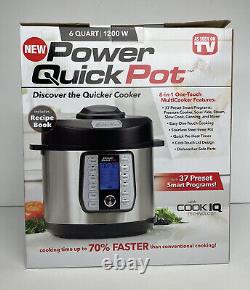 Power Quick Pot 8-en-1 6 Quart 1200w Cuisinière Multi One-touch - Acier Inoxydable Nouveau