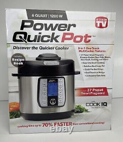 Power Quick Pot 8-en-1 6 Quart 1200w Cuisinière Multi One-touch - Acier Inoxydable Nouveau