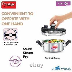 Prestige Svachh Clip-on Mini En Acier Inoxydable 3 Litres De Pression Cuisinière 20231